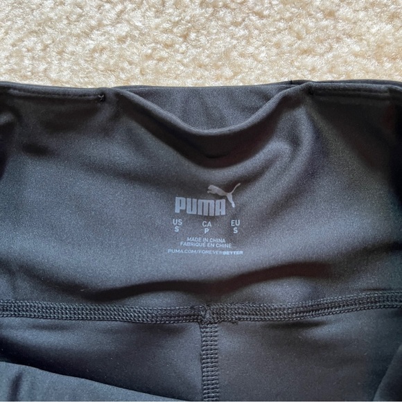 Puma Training Leggings High Waist Black White Contras Side Panels women's Size S - Picture 11 of 15